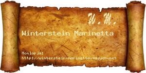 Winterstein Marinetta névjegykártya